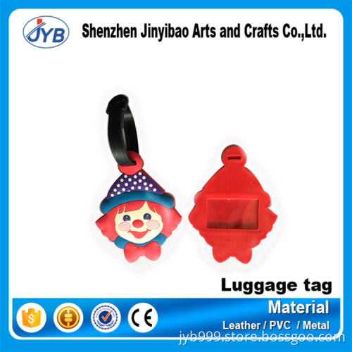 Stylish Funny Fast Sale Luggage Tag Custom Cute Clown Shape Red Luggage Travel Tag